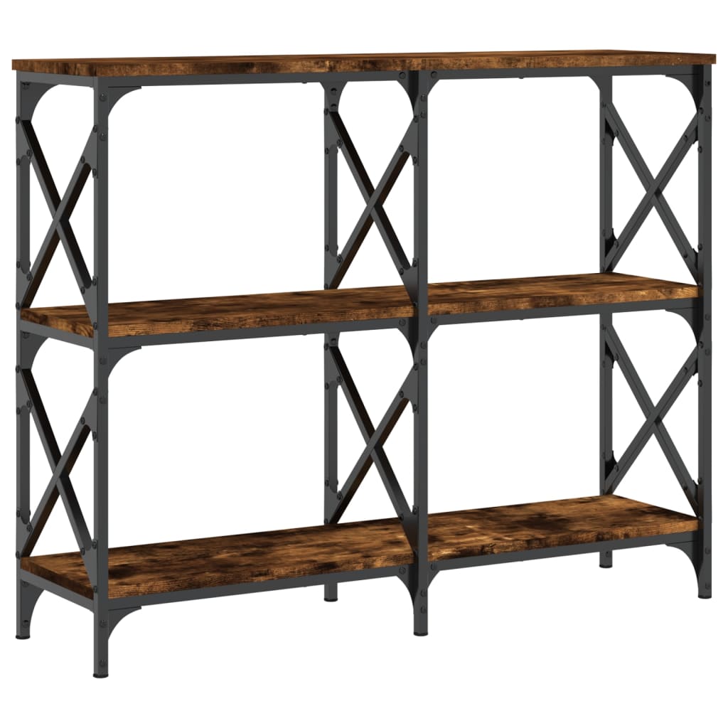 Vidaxl wandtafel 100x28x80,5 cm bewerkt hout gerookt eikenkleurig