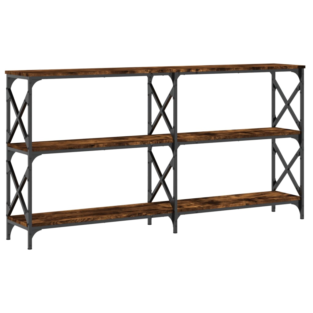 Vidaxl wandtafel 156x28x80,5 cm bewerkt hout gerookt eikenkleurig