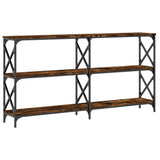 Vidaxl wandtafel 156x28x80,5 cm bewerkt hout gerookt eikenkleurig