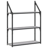 Vidaxl wandrek 3-laags 60x21x78,5 cm bewerkt hout grijs sonoma