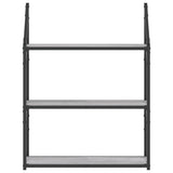 Vidaxl wandrek 3-laags 60x21x78,5 cm bewerkt hout grijs sonoma