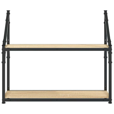 Vidaxl wandplank met 2 lagen sonoma eikenhout 60x21x51 cm
