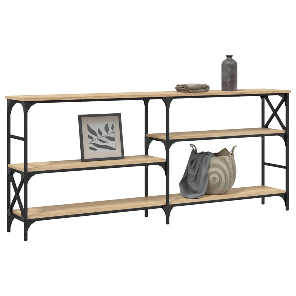 Vidaxl wandtafel 180x29x76,5 cm bewerkt hout sonoma eikenkleurig