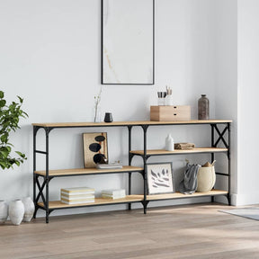 Vidaxl wandtafel 180x29x76,5 cm bewerkt hout sonoma eikenkleurig