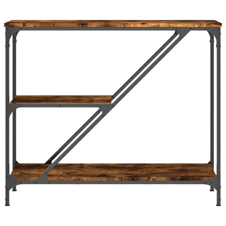 Vidaxl wandtafel 88,5x30x75 cm bewerkt hout gerookt eikenkleurig
