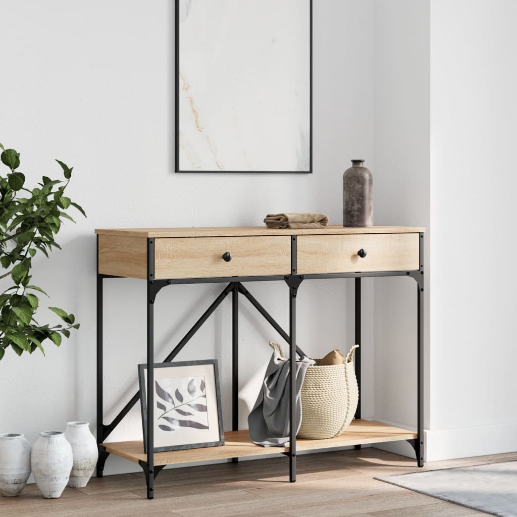 Vidaxl wandtafel 100x39x78,5 cm bewerkt hout sonoma eikenkleurig