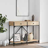 Vidaxl wandtafel 100x39x78,5 cm bewerkt hout sonoma eikenkleurig