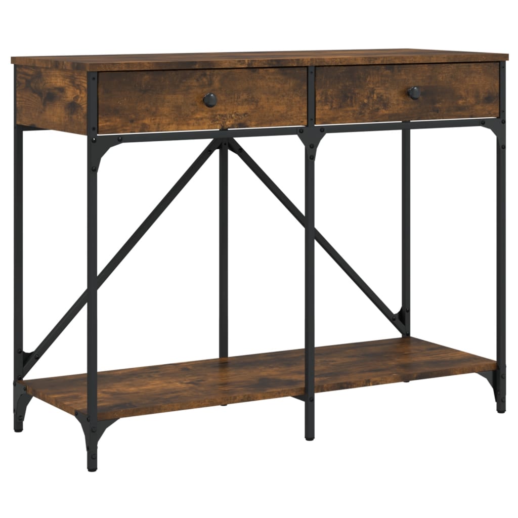 Vidaxl wandtafel 100x39x78,5 cm bewerkt hout gerookt eikenkleurig