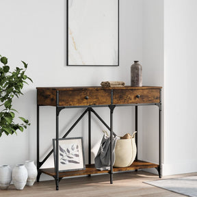 Vidaxl wandtafel 100x39x78,5 cm bewerkt hout gerookt eikenkleurig