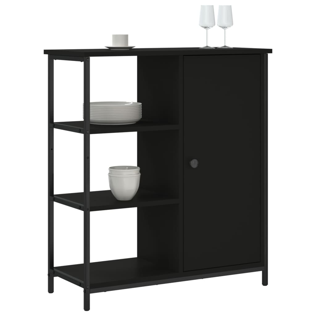 Vidaxl dressoir 70x30x80 cm bewerkt hout zwart