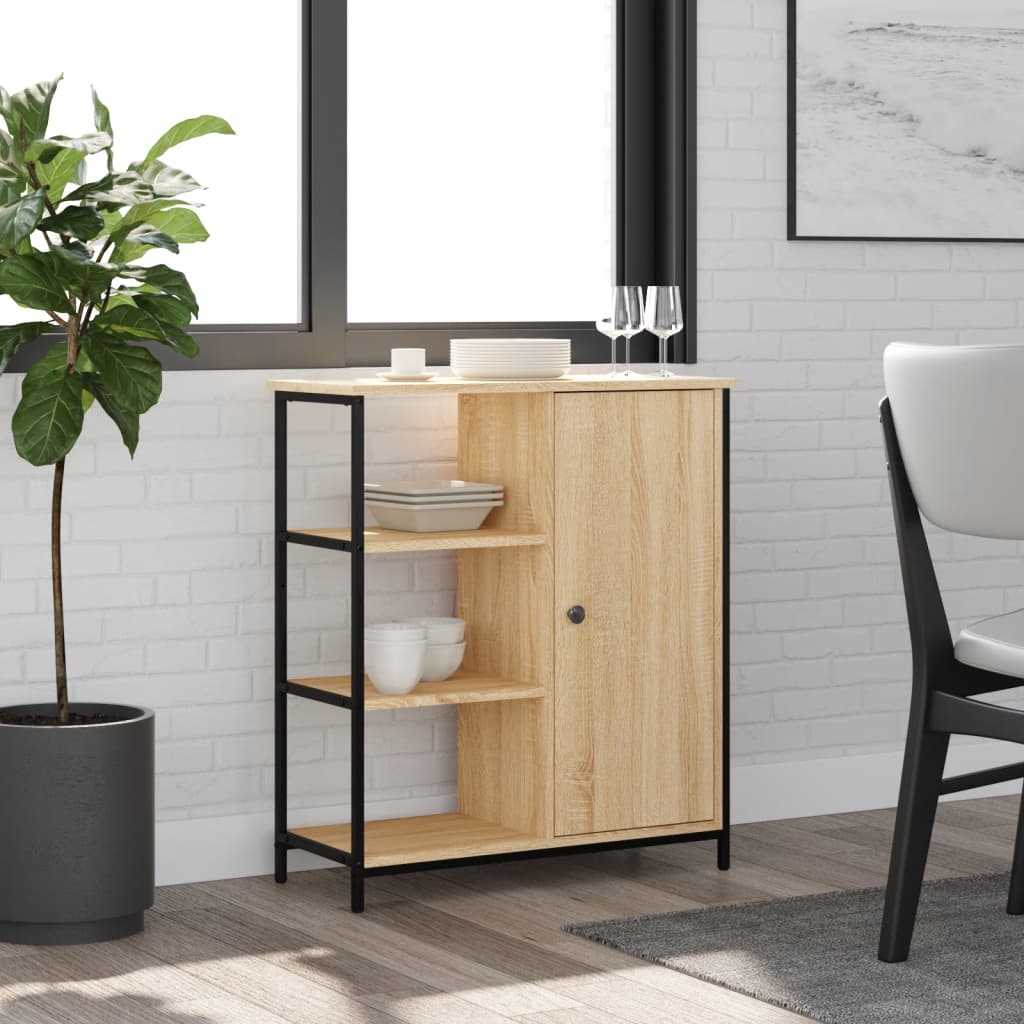 Vidaxl dressoir sonoma eiken 70x30x80 cm bewerkt hout