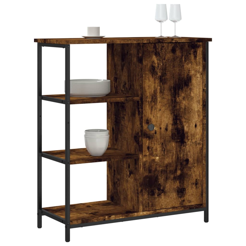 Vidaxl dressoir 70x30x80 cm bewerkt hout gerookt eikenkleurig