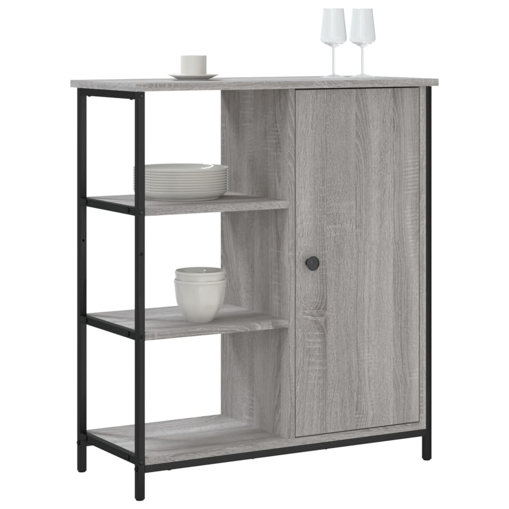 Vidaxl dressoir 70x30x80 cm bewerkt hout grijs sonoma