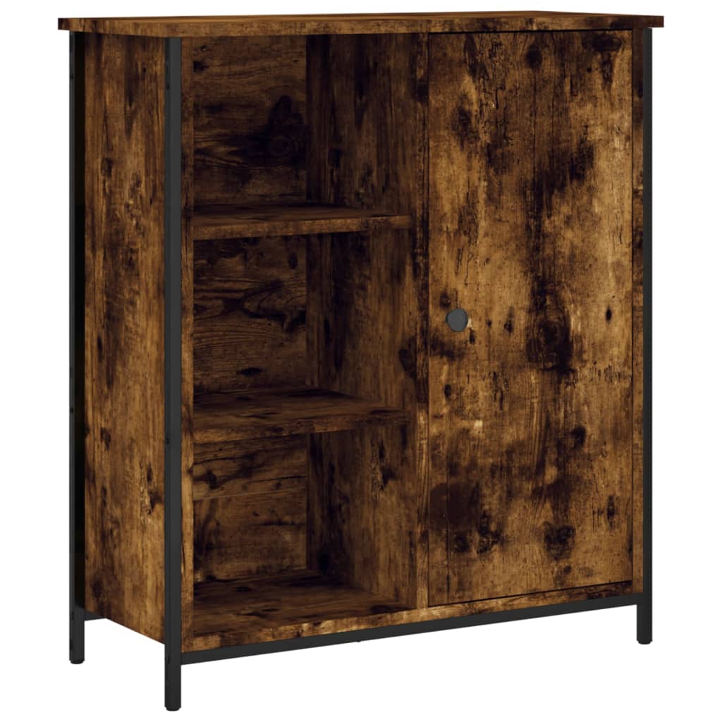 Vidaxl dressoir 70x30x80 cm bewerkt hout gerookt eikenkleurig