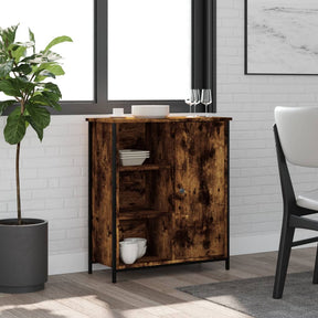 Vidaxl dressoir 70x30x80 cm bewerkt hout gerookt eikenkleurig