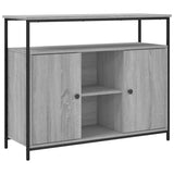 Vidaxl dressoir 100x35x80 cm bewerkt hout grijs sonoma