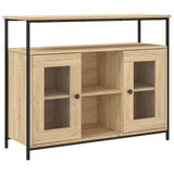 Vidaxl dressoir 100x35x80 cm bewerkt hout sonoma eikenkleurig