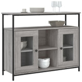 Vidaxl dressoir 100x35x80 cm bewerkt hout grijs sonoma