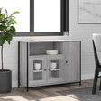 Vidaxl dressoir 100x35x75 cm bewerkt hout grijs sonoma