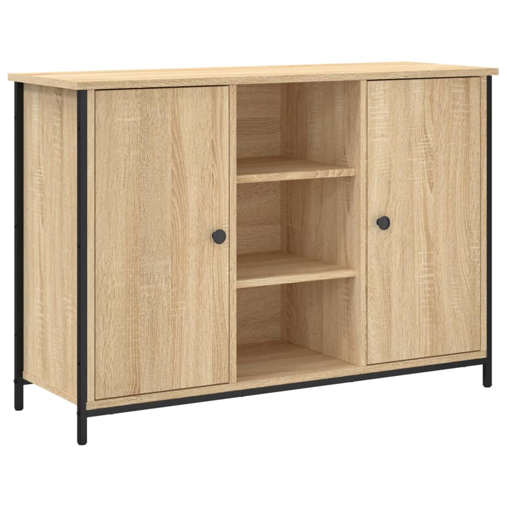 Vidaxl dressoir 100x35x70 cm bewerkt hout sonoma eikenkleurig