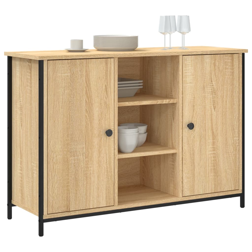 Vidaxl dressoir 100x35x70 cm bewerkt hout sonoma eikenkleurig