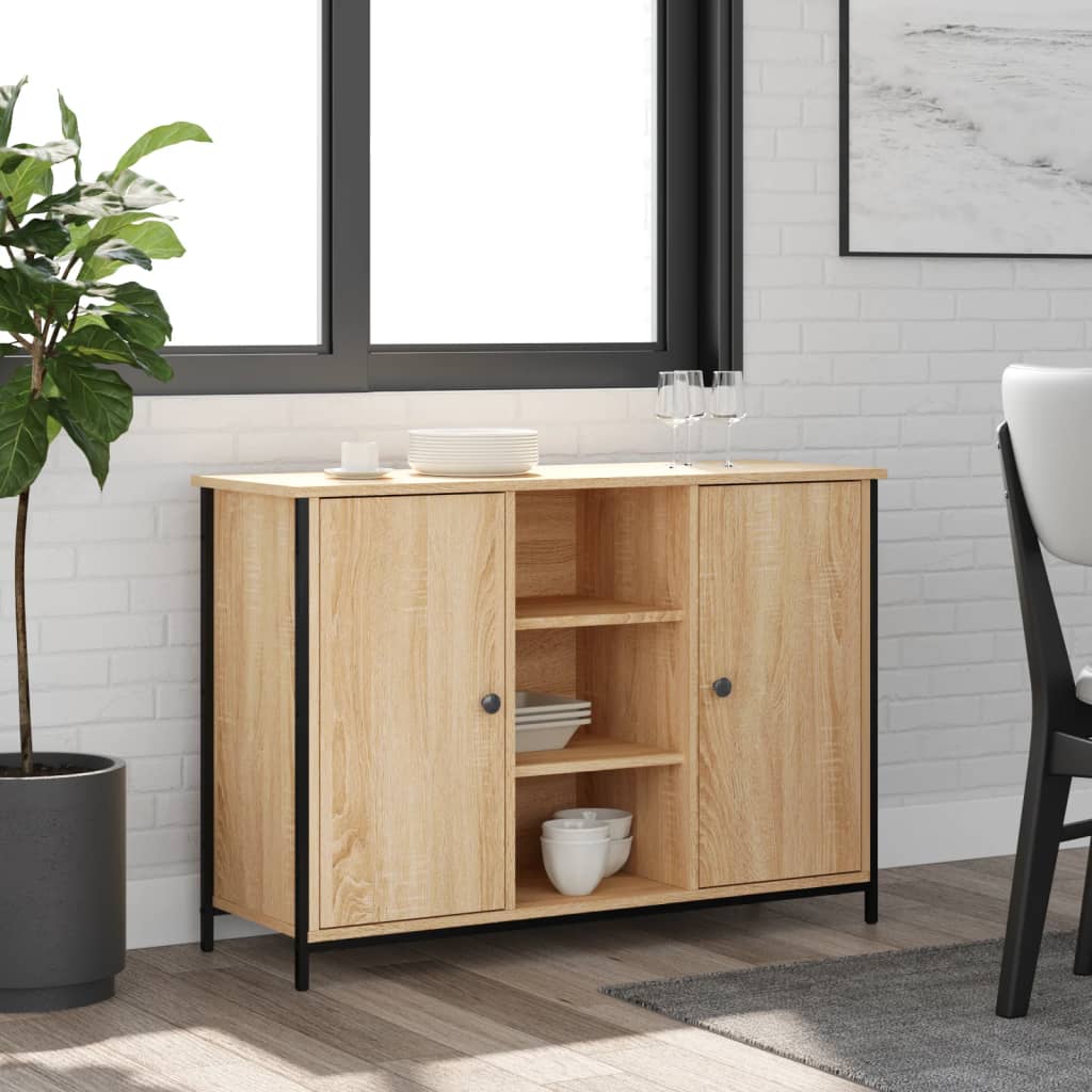 Vidaxl dressoir 100x35x70 cm bewerkt hout sonoma eikenkleurig