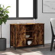 Vidaxl dressoir 100x35x70 cm bewerkt hout gerookt eikenkleurig