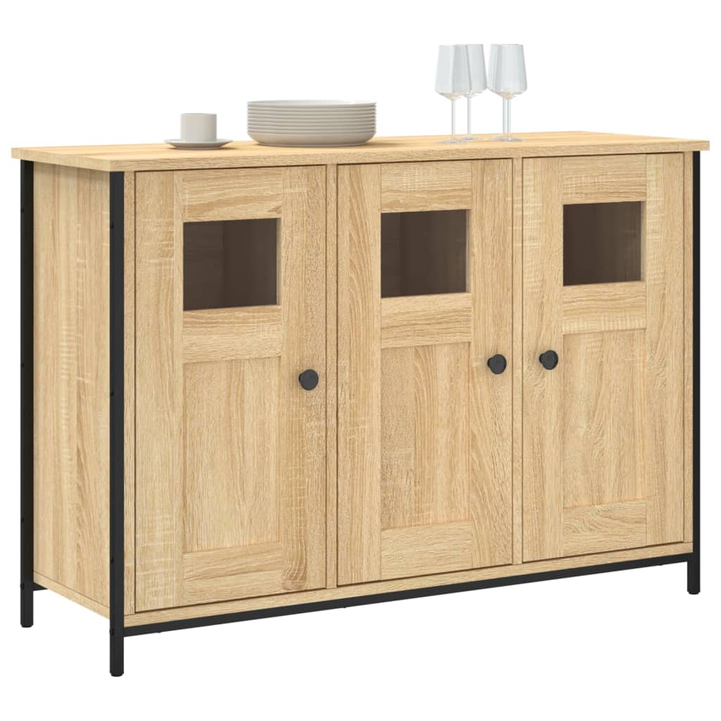 Vidaxl dressoir 100x35x70 cm bewerkt hout sonoma eikenkleurig
