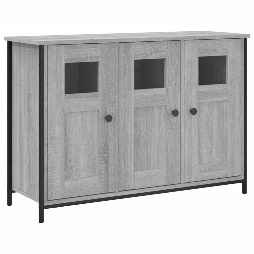 Vidaxl dressoir 100x35x70 cm bewerkt hout grijs sonoma