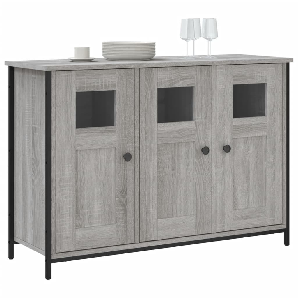 Vidaxl dressoir 100x35x70 cm bewerkt hout grijs sonoma