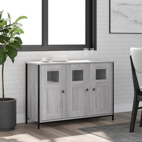 Vidaxl dressoir 100x35x70 cm bewerkt hout grijs sonoma