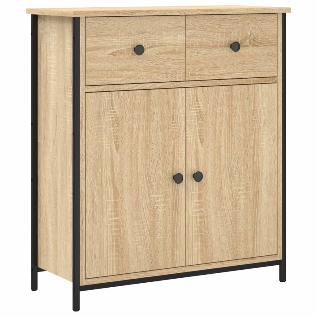 Vidaxl dressoir 70x30x80 cm bewerkt hout sonoma eikenkleurig