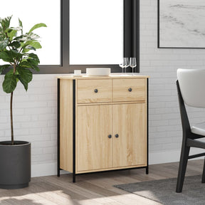 Vidaxl dressoir 70x30x80 cm bewerkt hout sonoma eikenkleurig
