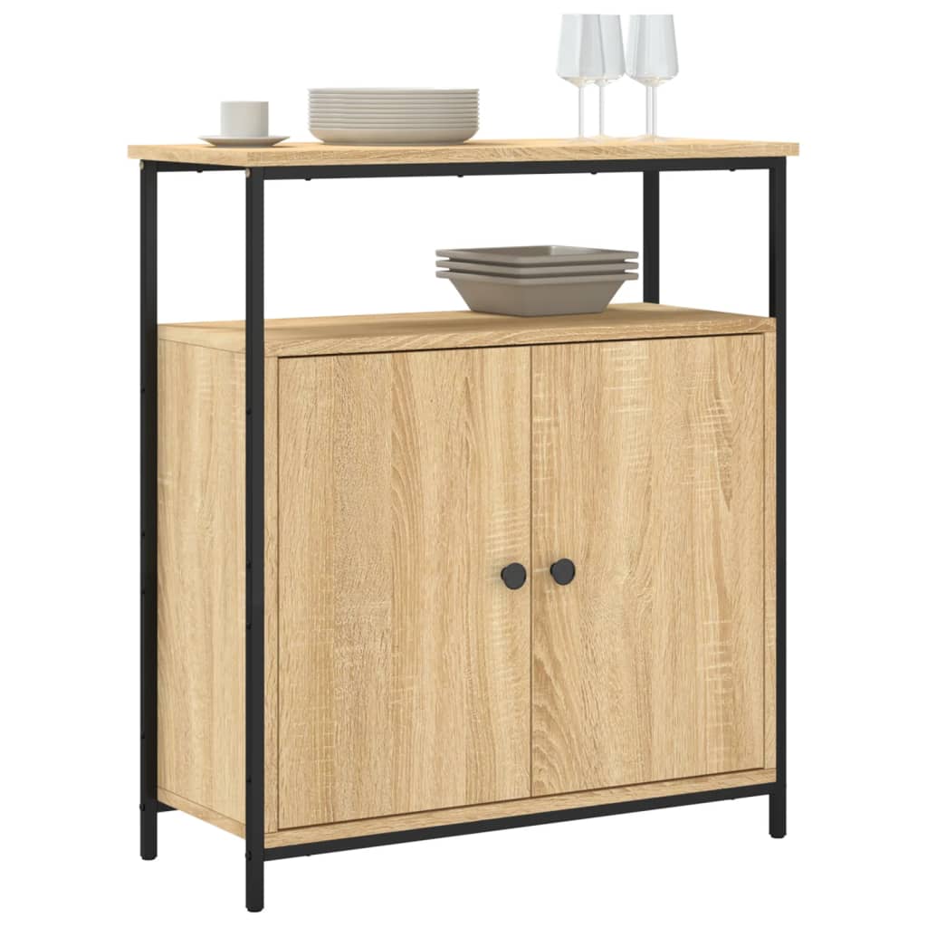 Vidaxl dressoir sonoma eiken 70x30x80 cm bewerkt hout