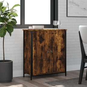 Vidaxl dressoir 70x30x80 cm bewerkt hout gerookt eikenkleurig