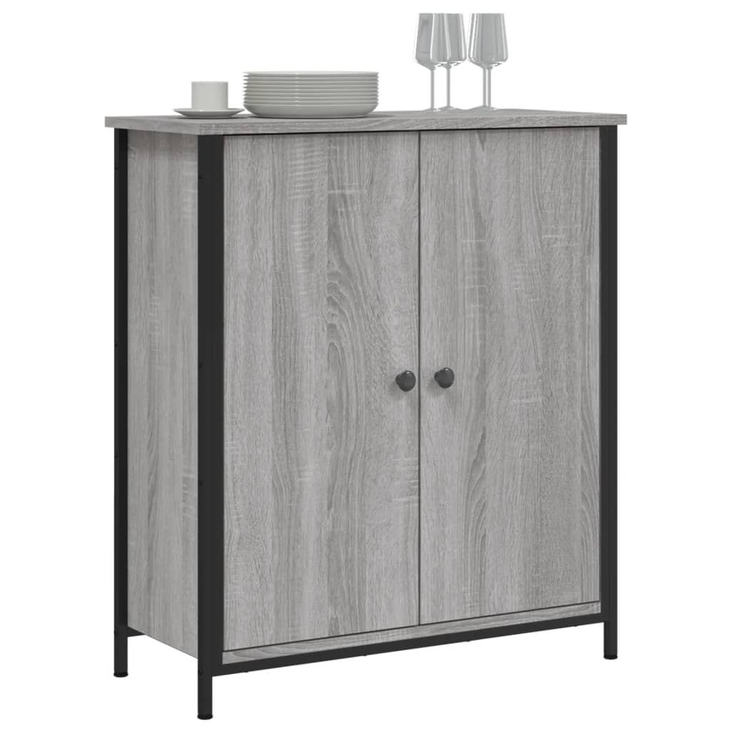 Vidaxl dressoir 70x30x80 cm bewerkt hout grijs sonoma