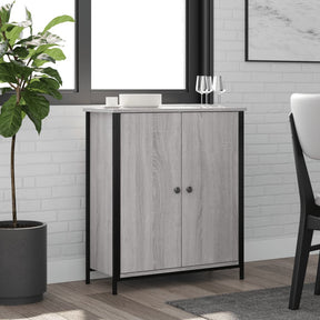 Vidaxl dressoir 70x30x80 cm bewerkt hout grijs sonoma