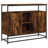 Vidaxl dressoir 100x35x80 cm bewerkt hout gerookt eikenkleurig