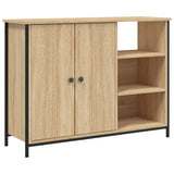 Vidaxl dressoir 100x33x75 cm bewerkt hout sonoma eikenkleurig