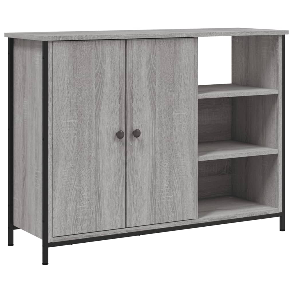 Vidaxl dressoir 100x33x75 cm bewerkt hout grijs sonoma
