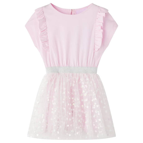VidaXL Kinderkleid mit Rüschen 92 Hellrosa