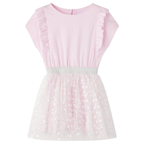 VidaXL Kinderkleid mit Rüschen 104 Hellrosa