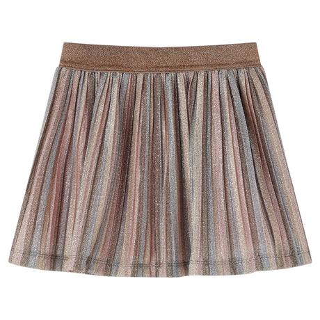 VidaXL Kinderrock plissiert mit Glitzer 92 Braun und Rosa