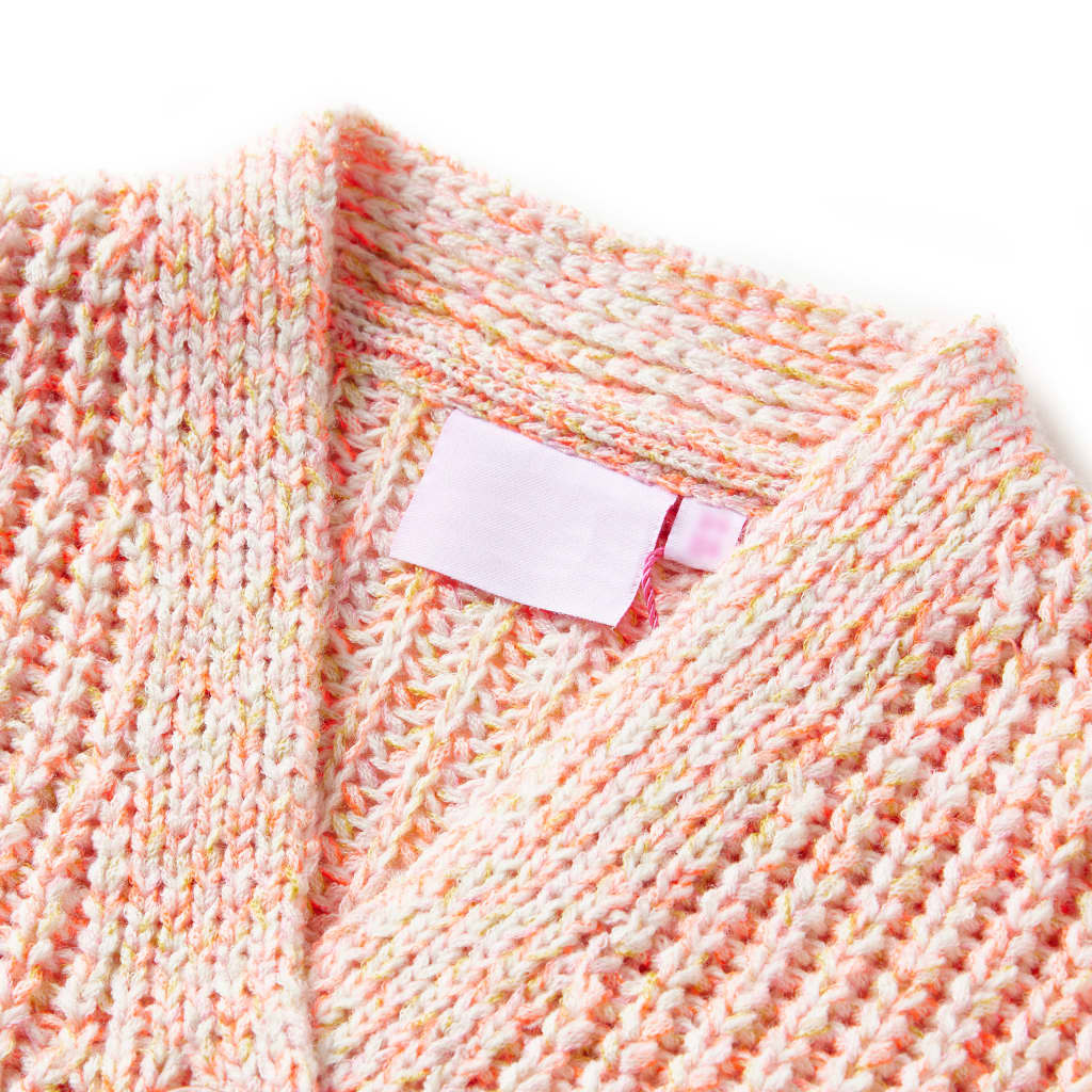 VidaXL Kinderstrickjacke gestrickt 92 rosa gemischt