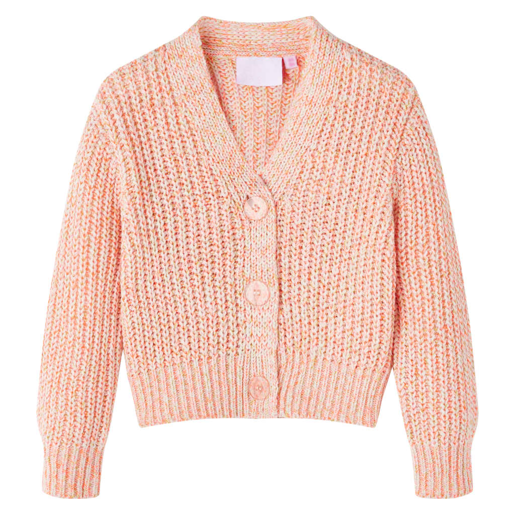 VidaXL Kinderstrickjacke gestrickt 116 rosa gemischt