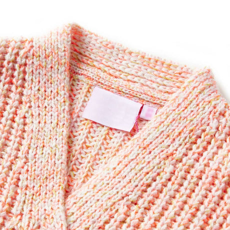 VidaXL Kinderstrickjacke gestrickt 128 rosa gemischt