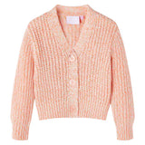 VidaXL Kinder-Strickjacke, gestrickt 140, gemischtes Rosa