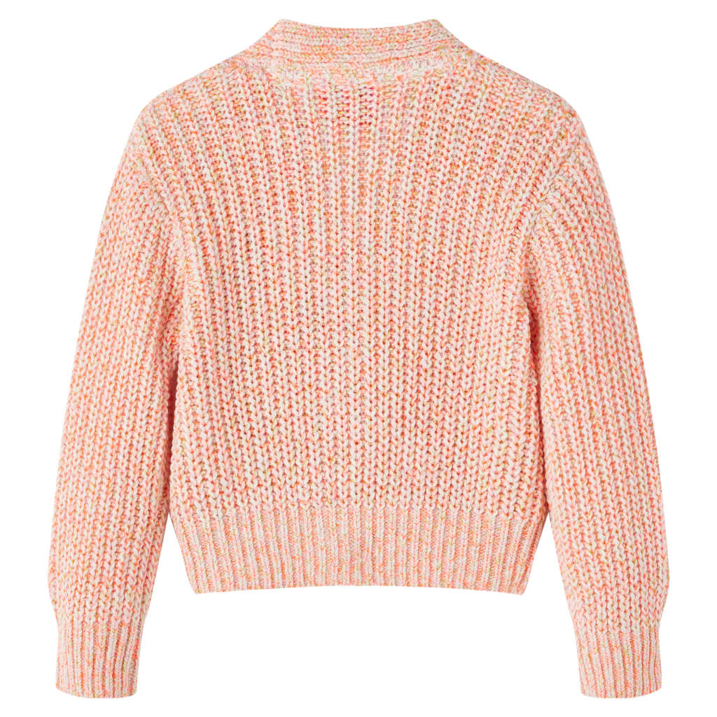 VidaXL Kinder-Strickjacke, gestrickt 140, gemischtes Rosa