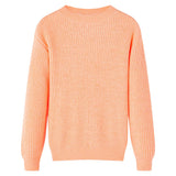 VidaXL Kinderpullover gestrickt 128 leuchtend orange