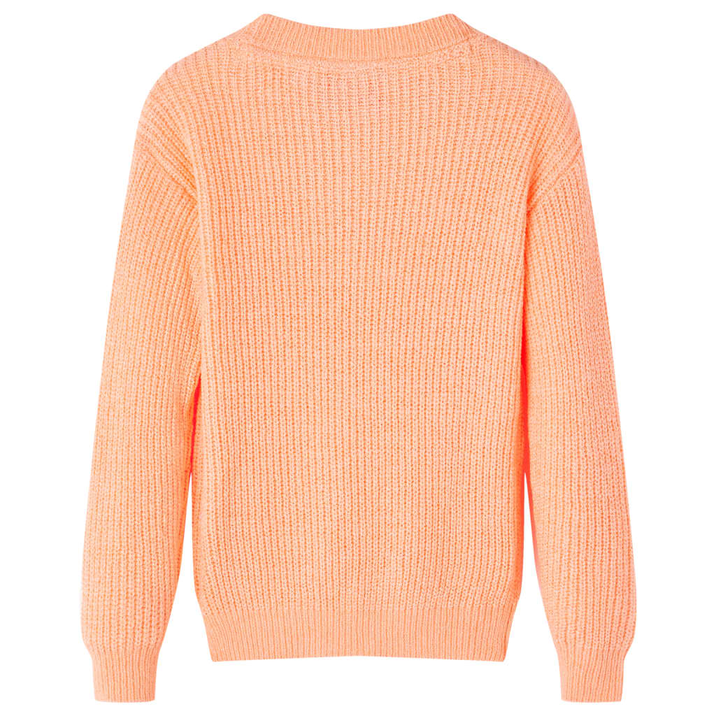 VidaXL Kinderpullover gestrickt 128 leuchtend orange
